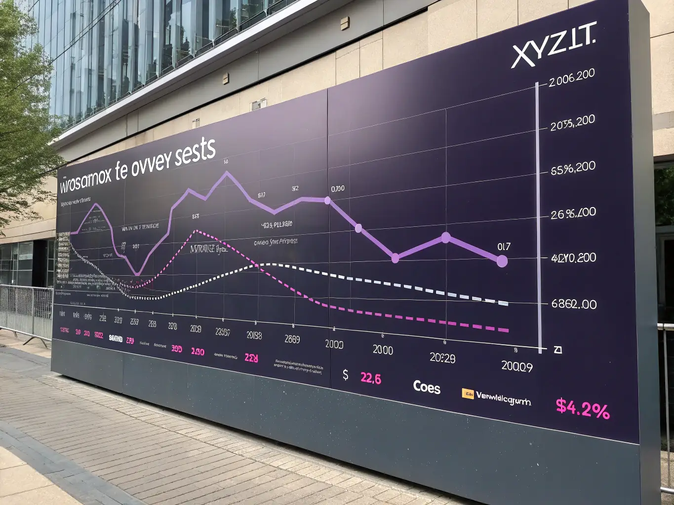 A graph showing the reduction in video production costs achieved through the use of AI technology.